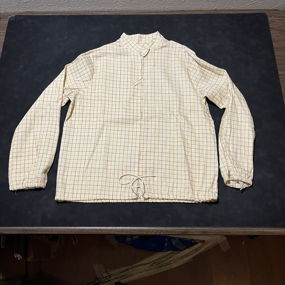 Gabardine Jacket Vintage Rockabilly 1950s Mechanic Windowpane Chinstrap Bomber